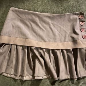 Sexy gray pleated mini skirt